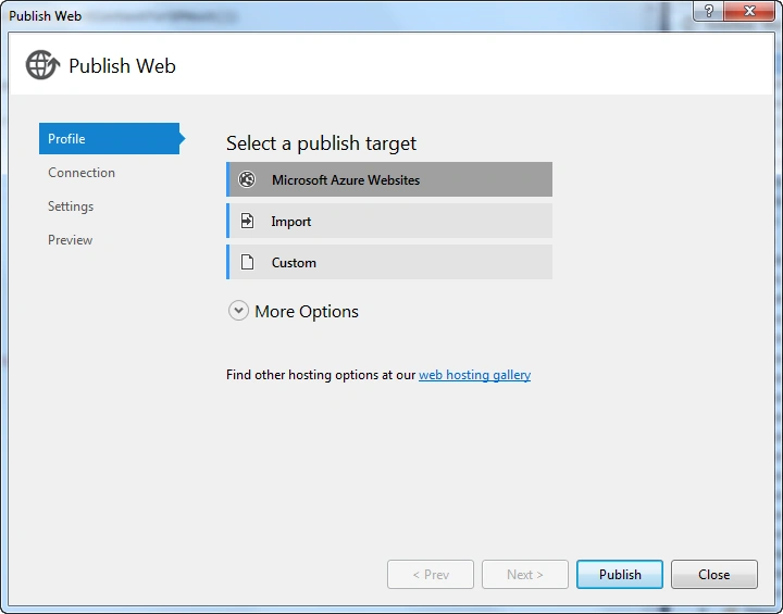 ms azure websites
