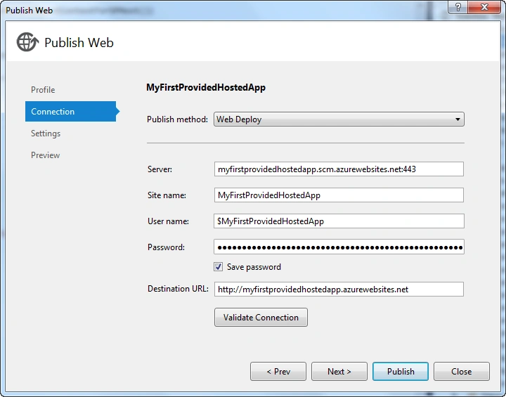 publish web