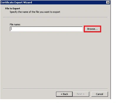 eexpot the file in mmc