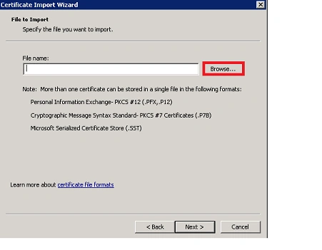 select certificate in mmc