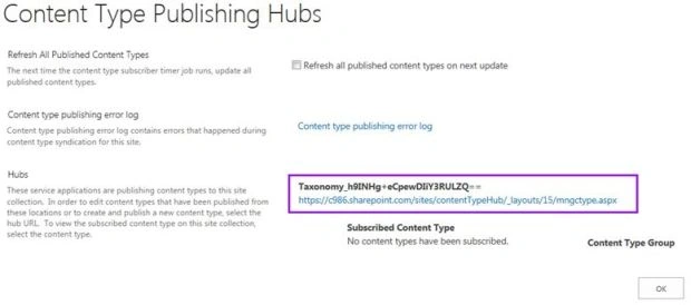 Content Type Hub