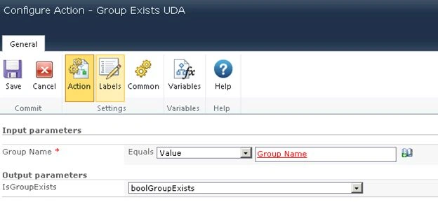 UDA Output parameters