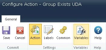 Variables button