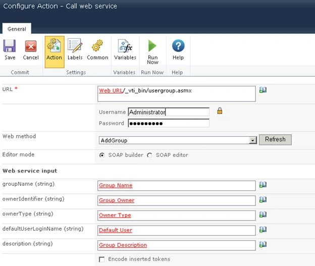Web Service Input