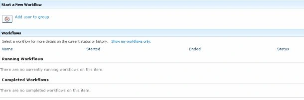 Add user to group workflow