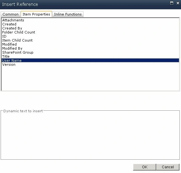 Select User Name from item Properties tab