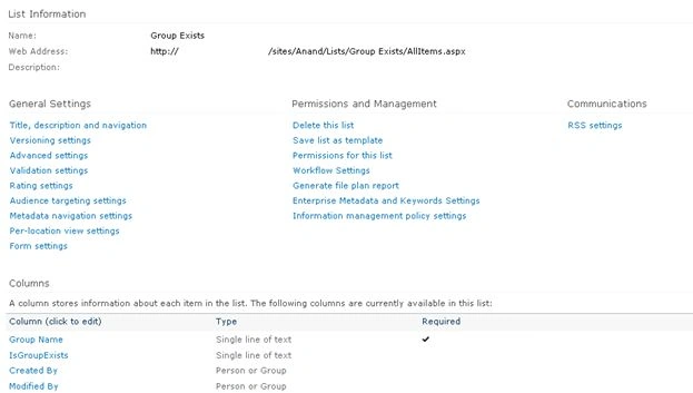 GroupName column