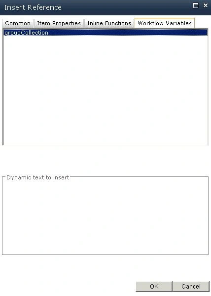 groupSelection in Workflow