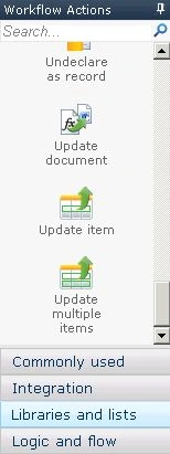 Update Item action
