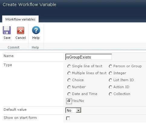 variable name and select the variable type