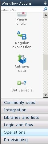 Regular expression action