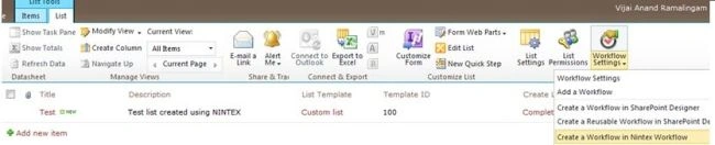 Create a Workflow in Nintex Workflow