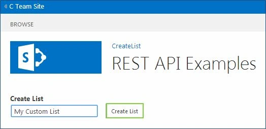 Create List 