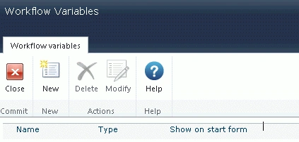 ccreate new workflow Variables