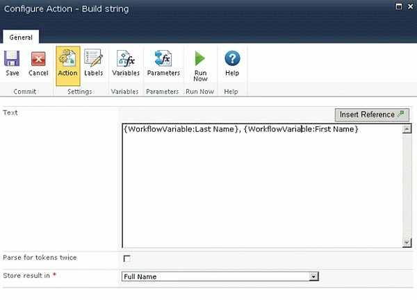 SharePoint workflow variables
