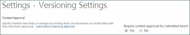 Version Settings