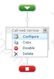 Call web service action