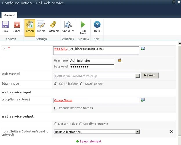 userCollection XmL variable