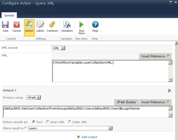 users variable