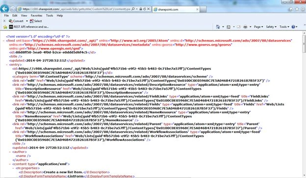 XML format