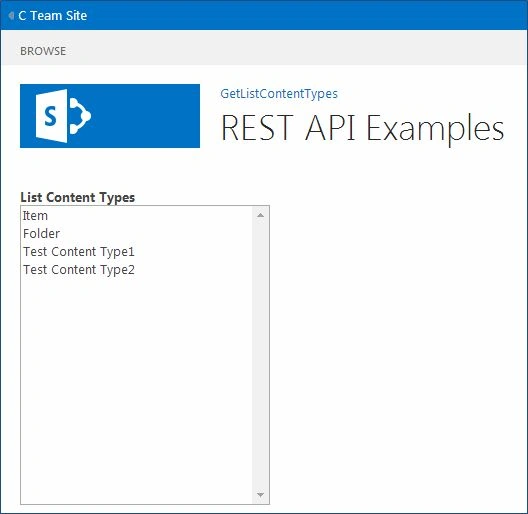 List Content Types