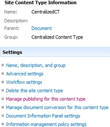 Setting page