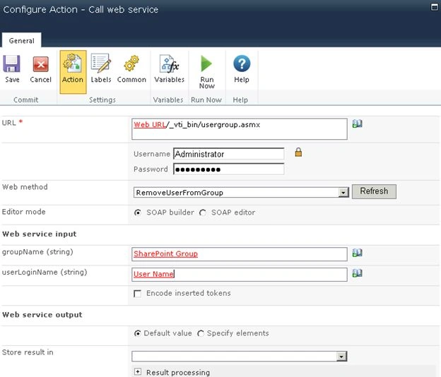 Configuration Action