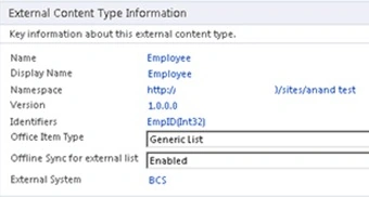 External content type information