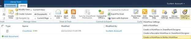 Creating Workflow