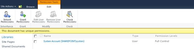 Item Permission