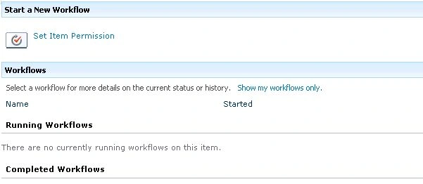 Item Permission