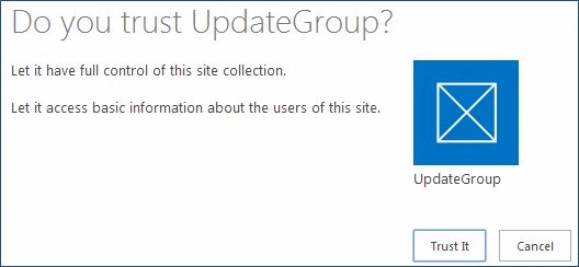 Updating Group
