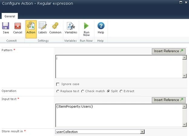collection variable