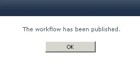 workflow published successfully
