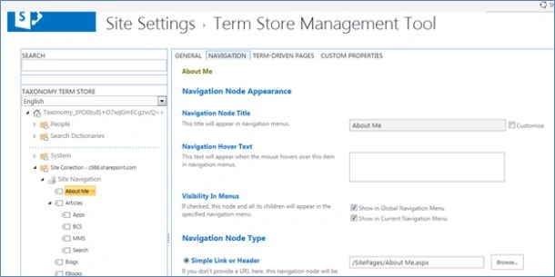 Navigation tab