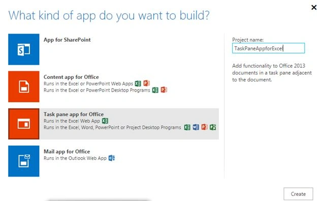 Task pane app for Office
