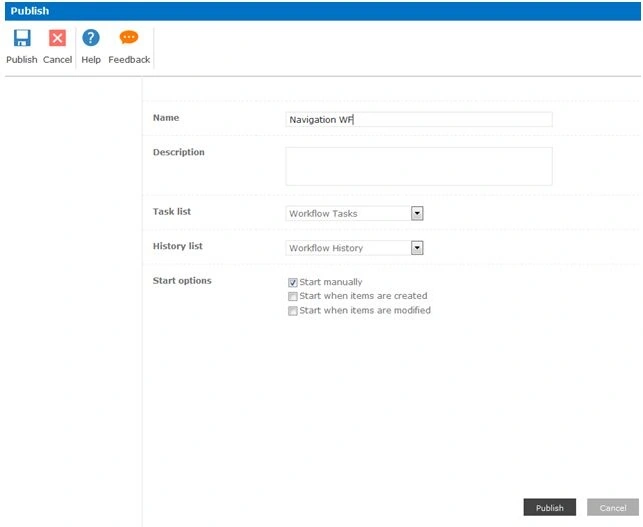 Start options