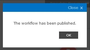 workflow is published