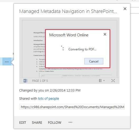 converting to PDF