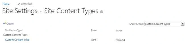 Custom Content Type