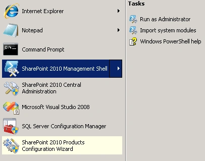 start menu