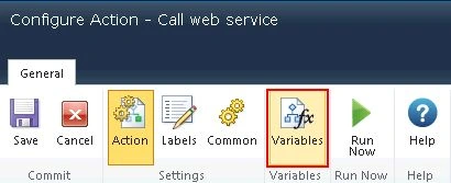 configure action