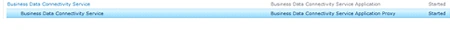 Business Data Connectivity in sharepoint