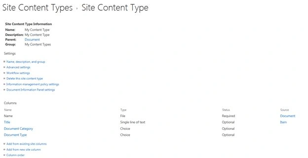 Site Content