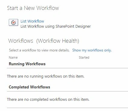 List Workflow