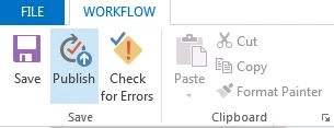 Publish button