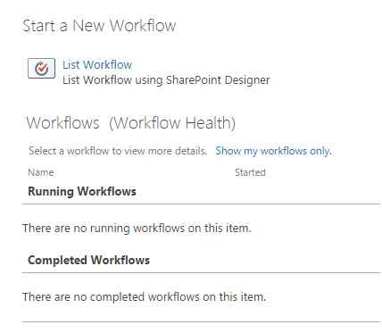 List Workflow