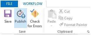 Publish button