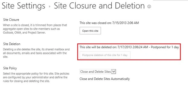 Postpone deletion
