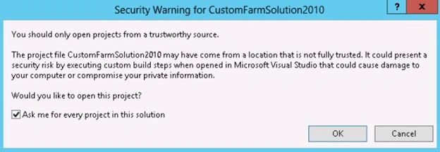 security warning dialog